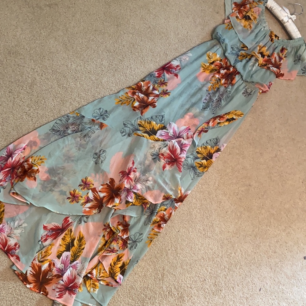 Floral Off-Shoulder Maxi Dress